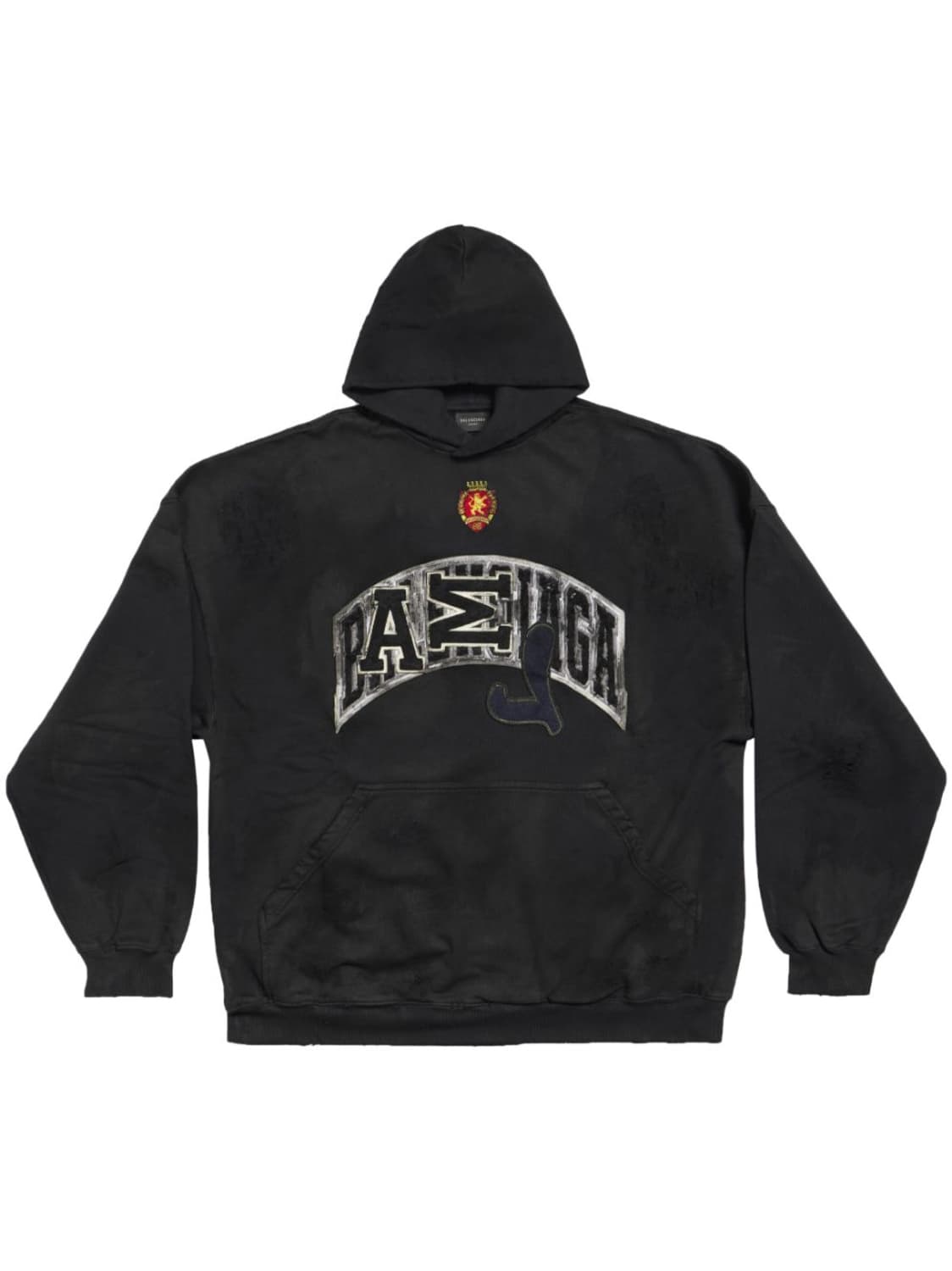 [3] 발렌시아가 스케이터 오버사이즈 후디 블랙 페이디드 상품이미지1