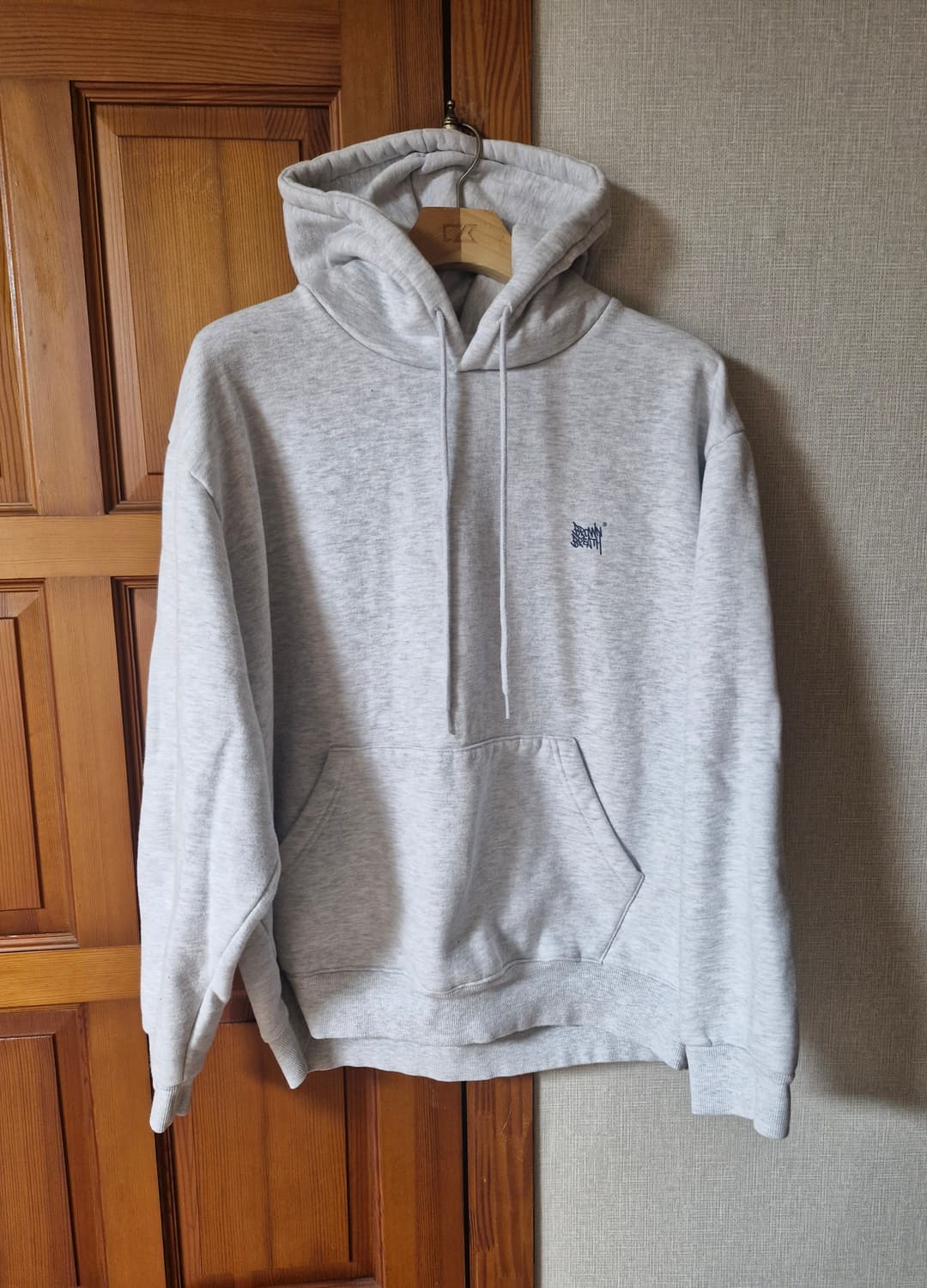 브라운브레스 백프린팅 기모 후드티 멜란지그레이 L 상품이미지2