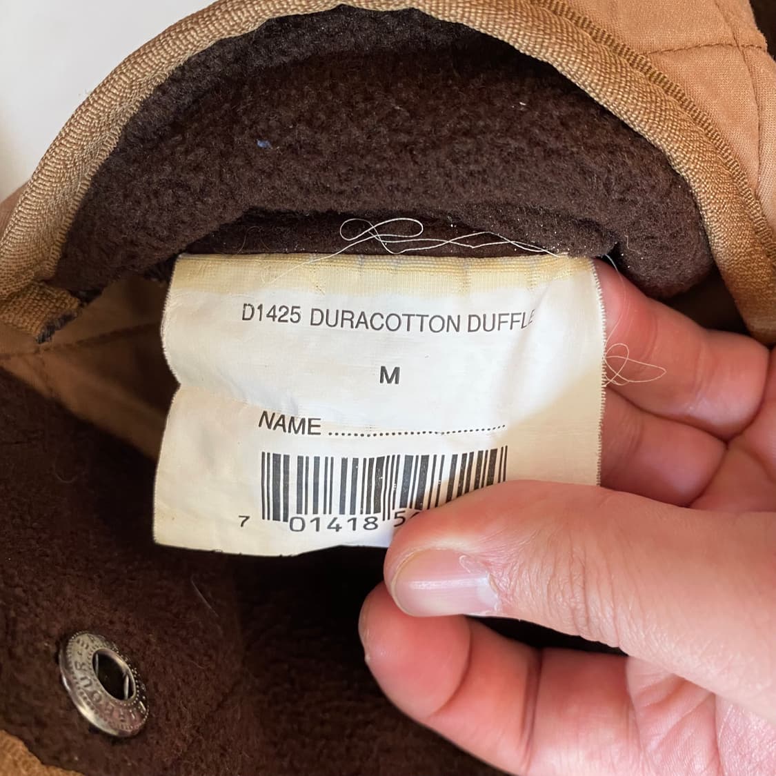 바버 Duracotton Duffle 자켓 미디움 상품이미지10