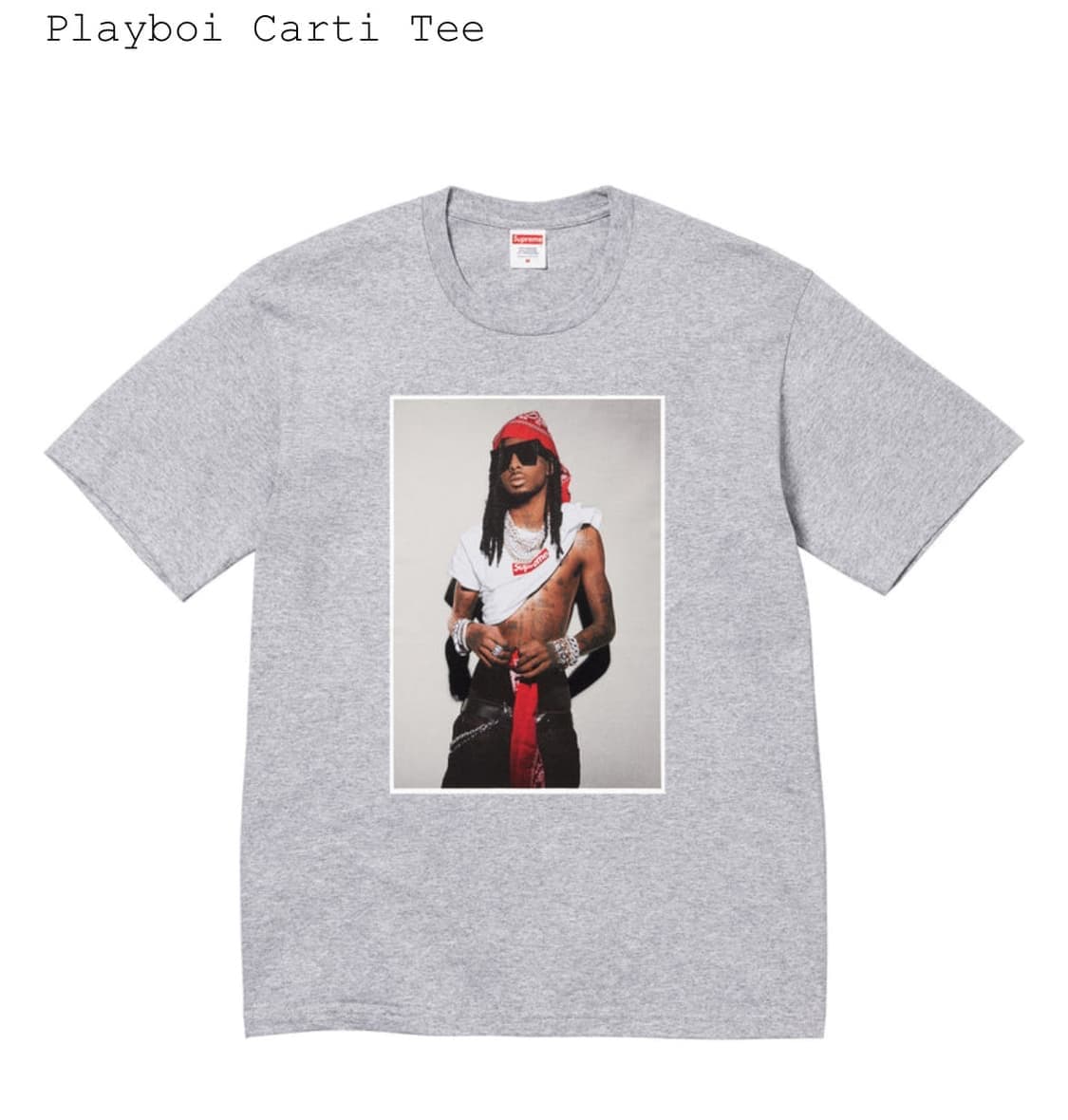 슈프림 플레이보이 카티 티셔츠 그레이 상품이미지1