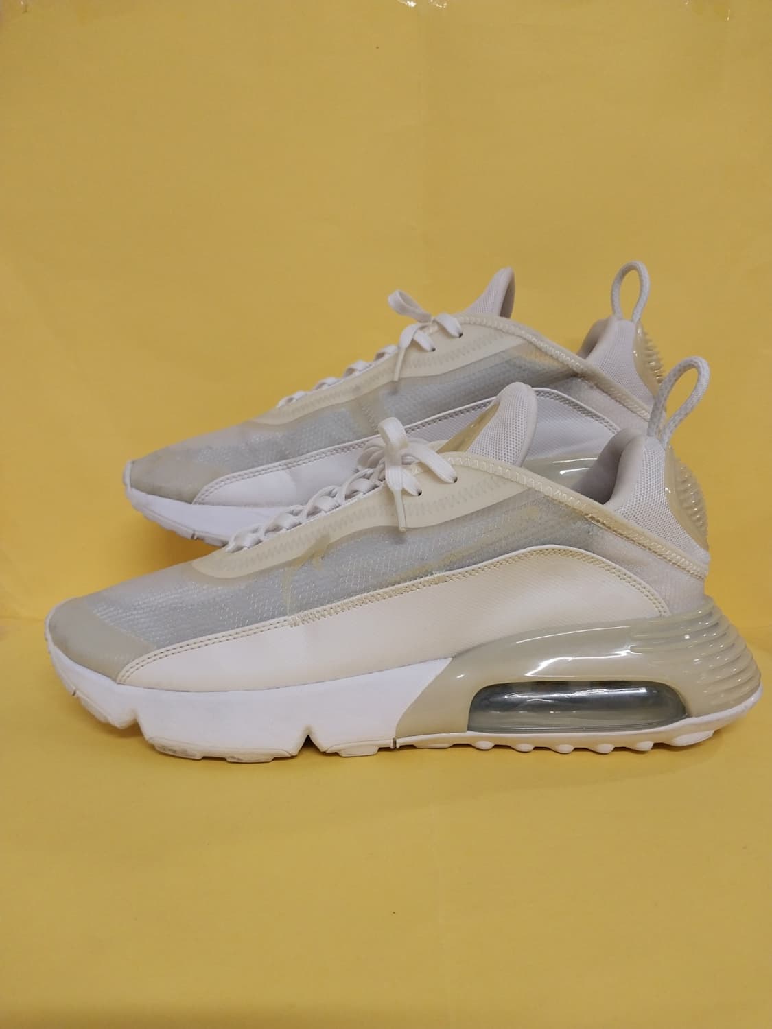 남성 나이키 에어맥스 2090 화이트 플래티넘 운동화 (280) 상품이미지1