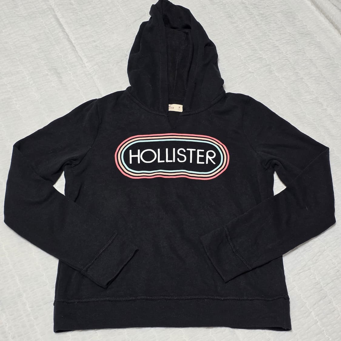 홀리스터 블랙 레인보우 후드티 상품이미지1