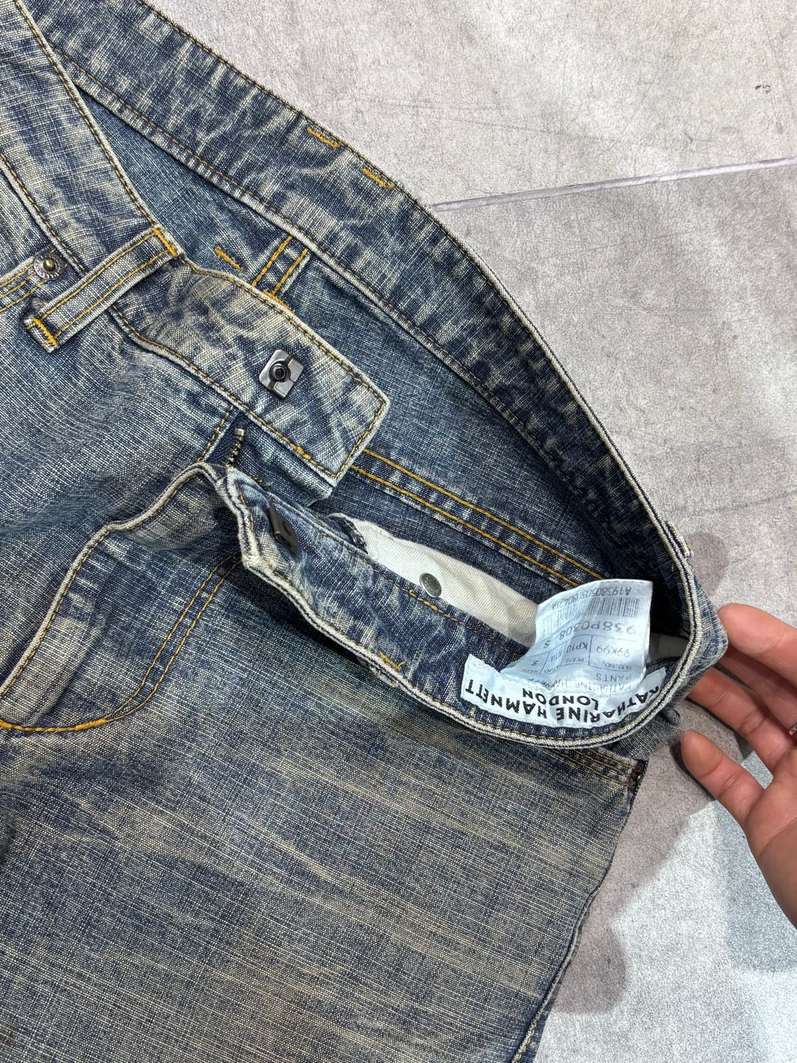 Katharine Hamnett 워싱 데님 팬츠 바지 상품이미지5