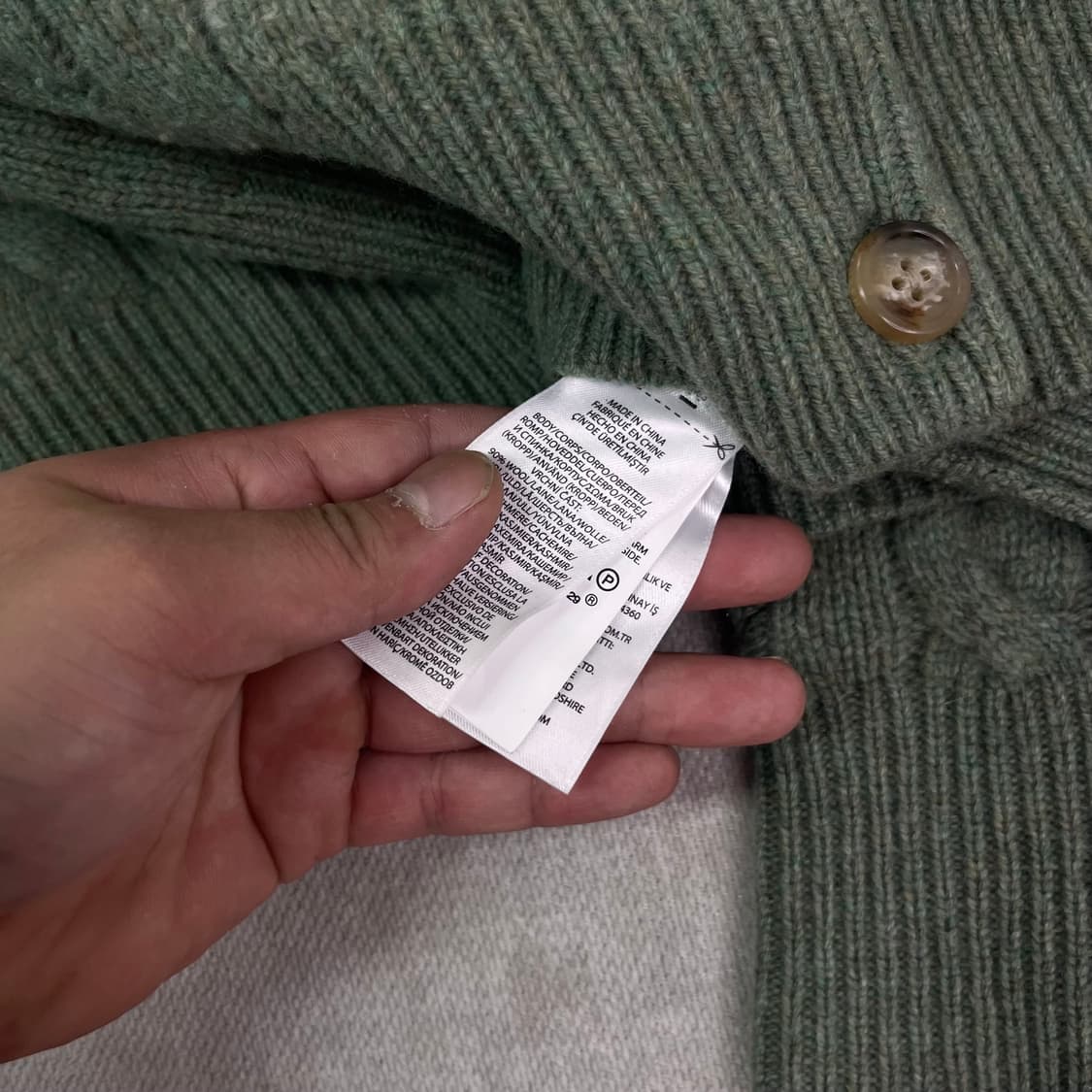 W 95 폴로 랄프로렌 캐시미어 꽈배기 가디건 상품이미지5