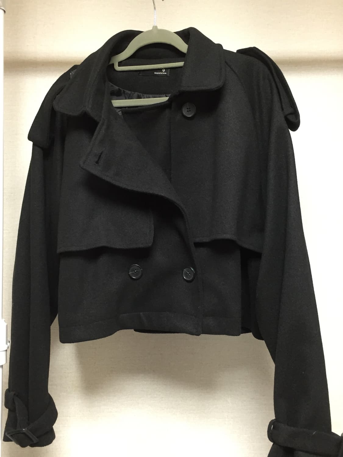 빈티지 투버튼 숏 코트 블랙 상품이미지2