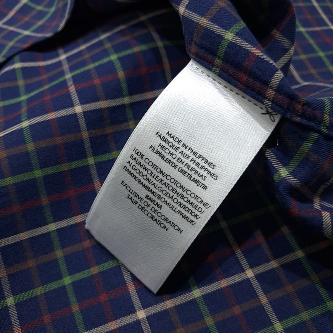 CL727 2XL 폴로 타탄체크 버튼다운 클래식 네이비 셔츠 남방 상품이미지5