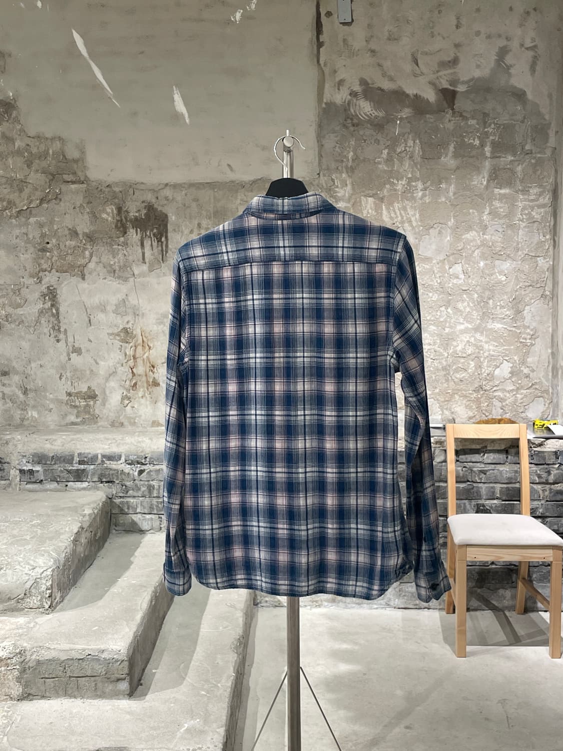 리바이스 레드탭 블루 트윈포켓 타탄체크 코튼 셔츠 상품이미지6