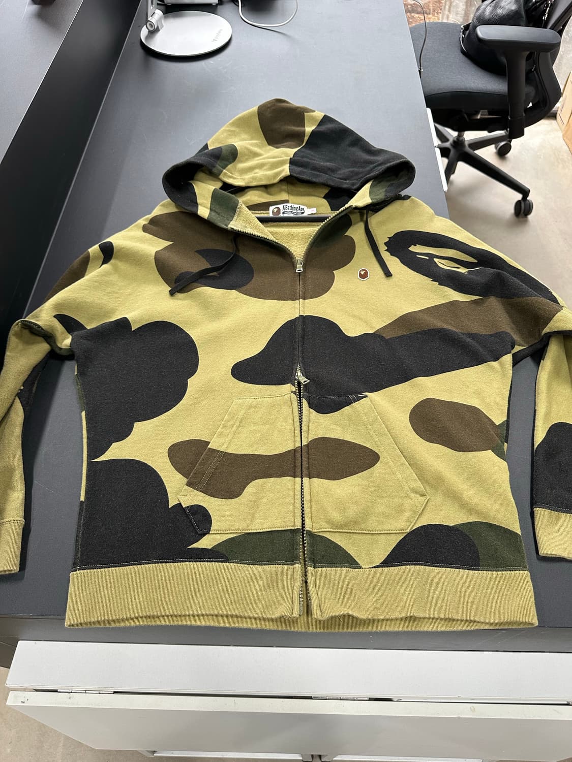 베이프 1st 자이언트카모 투웨이 후드집업 녹계 상품이미지5