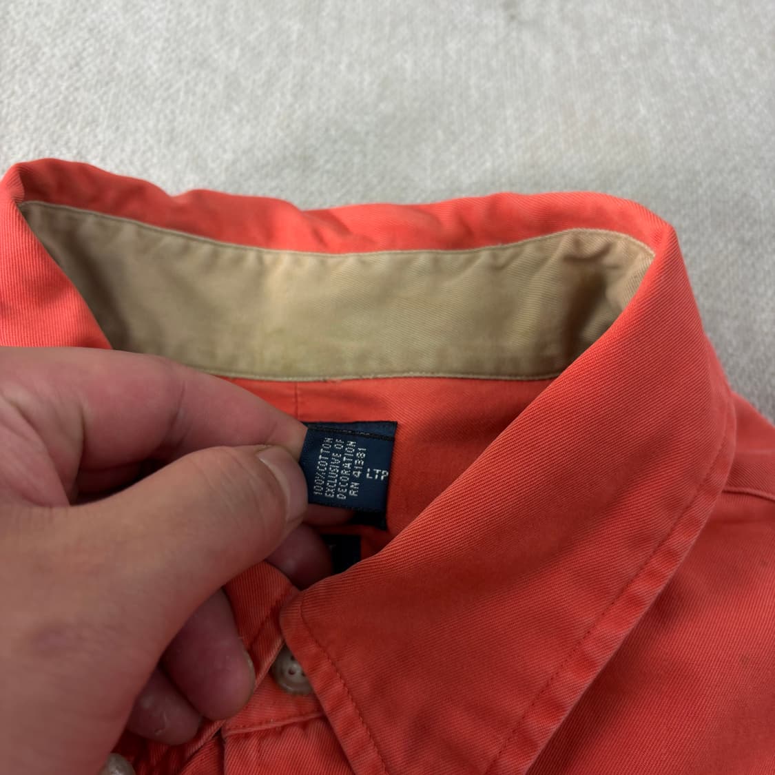 105 폴로랄프로렌 코튼 오렌지 셔츠  상품이미지5