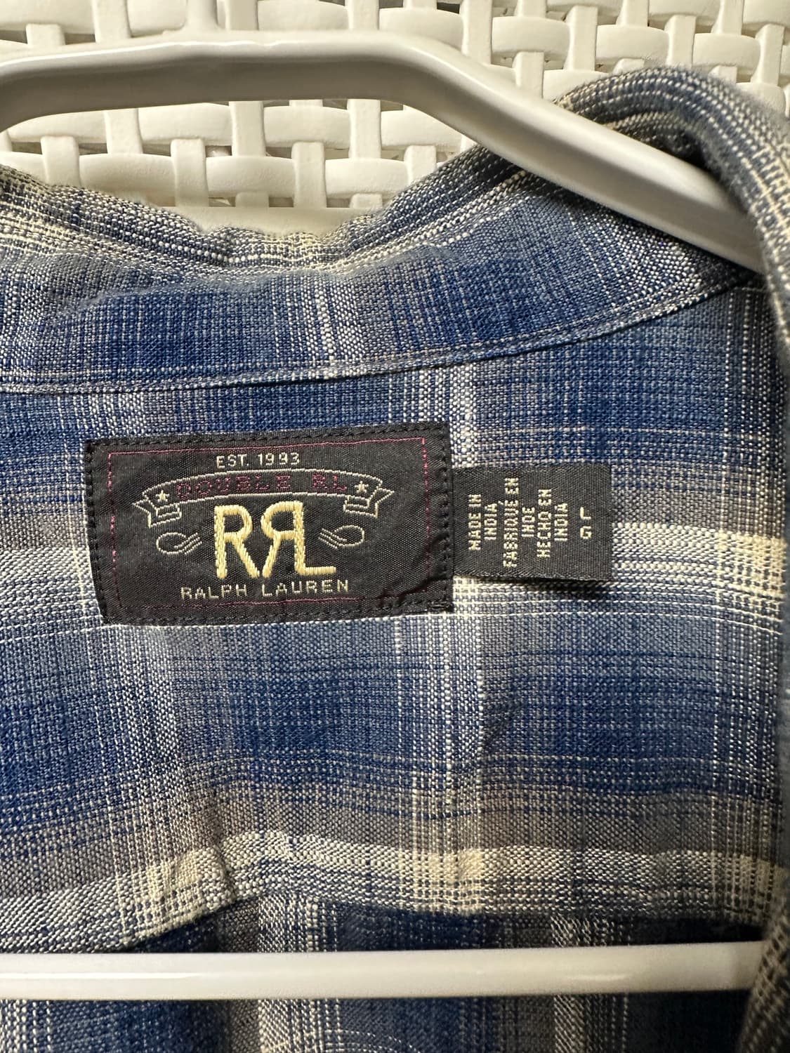 rrl 플래드 우븐 워크셔츠 L 상품이미지2