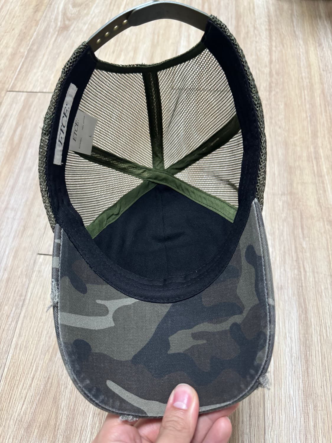 L) etce 카모 스컬 패치 메쉬캡 모자 상품이미지3