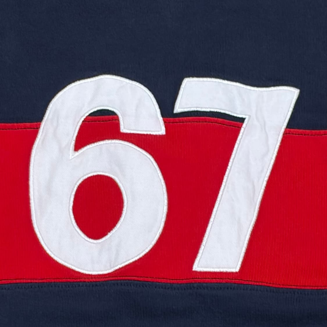 00s USA 빈티지 폴로랄프로렌 67 스트라이프 럭비티 카라티 상품이미지9