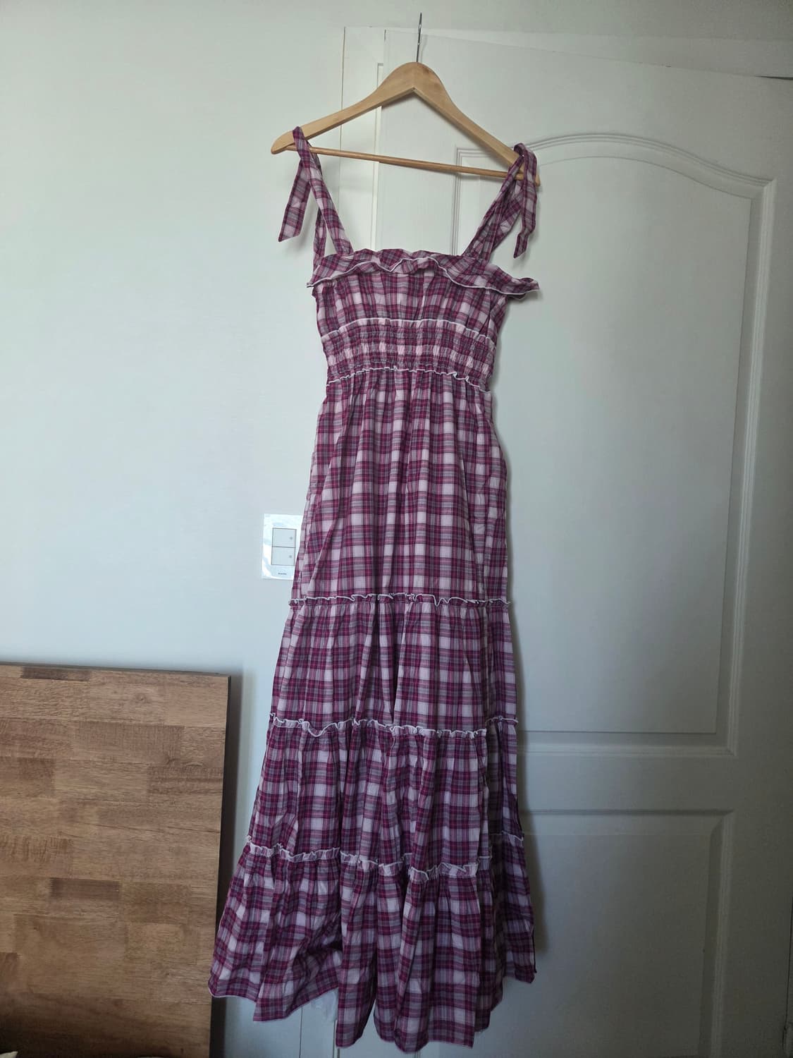 Liz Lisa Doll 자주색 체크 롱 원피스 상품이미지2