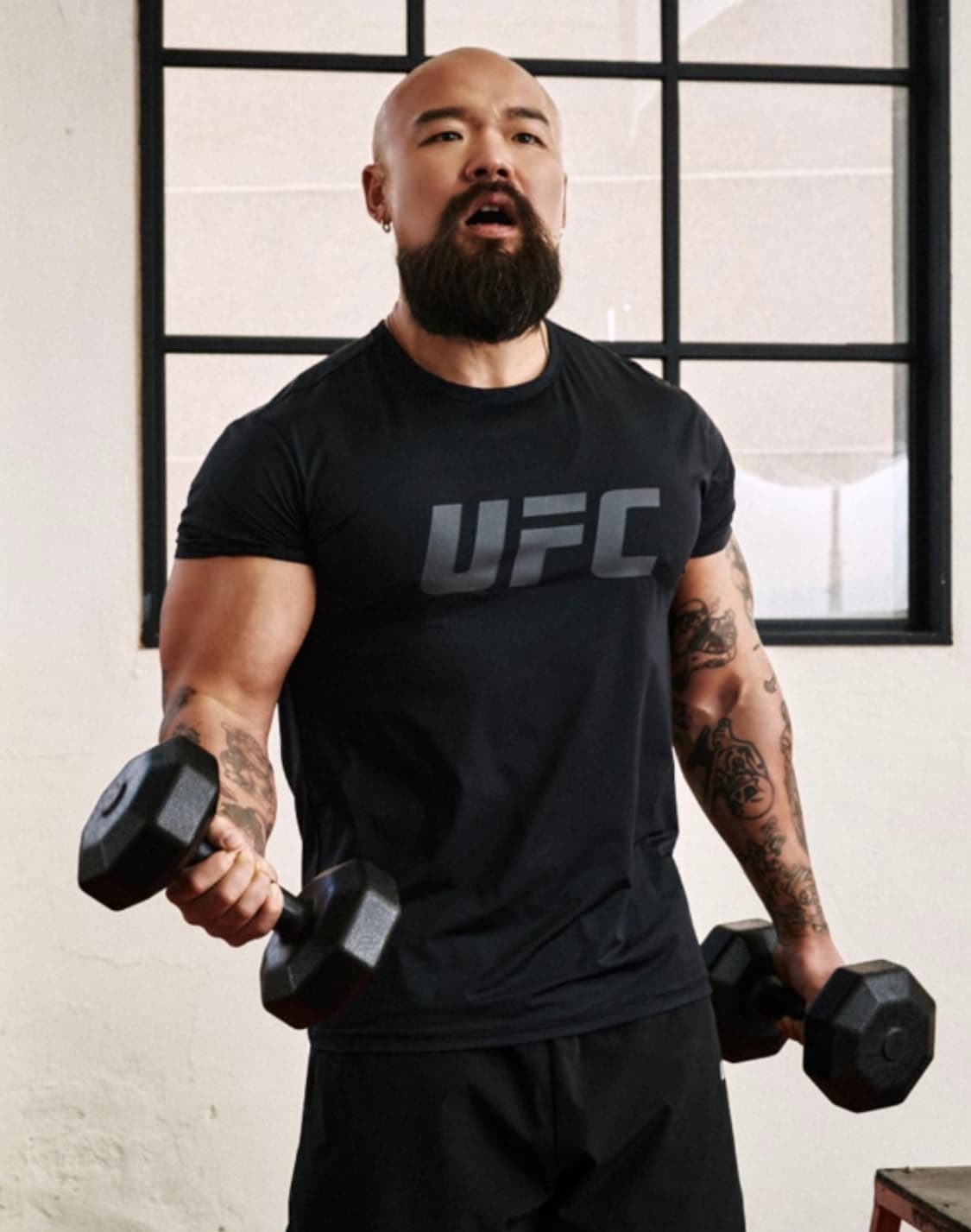 (새상품 3XL) UFC 텐션 빅로고 머슬핏 기능성 반팔 티셔츠 상품이미지3