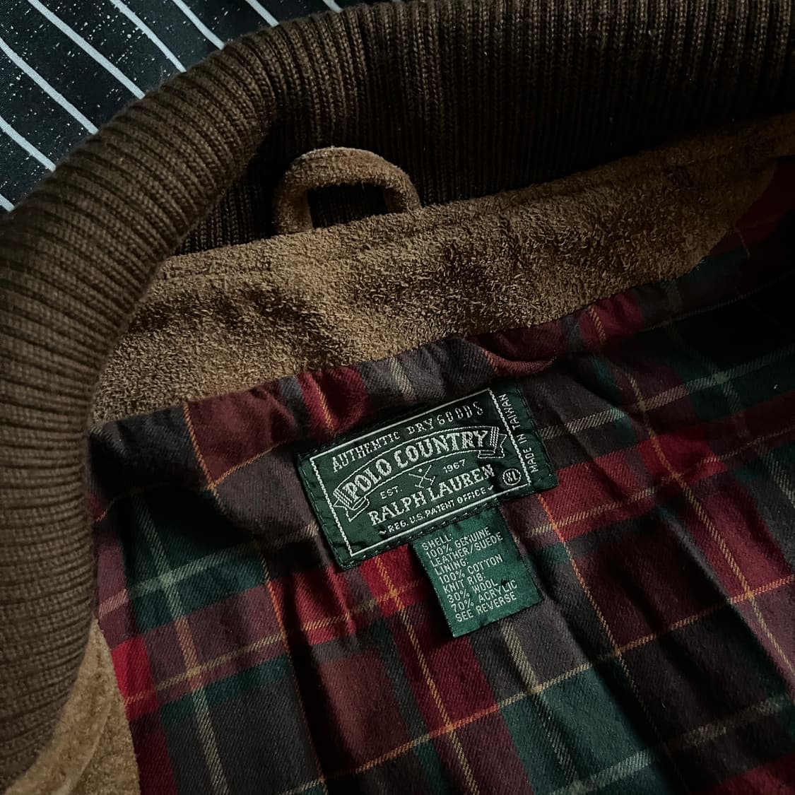 80s 폴로 컨트리 스웨이드 자켓 브라운 XL 상품이미지6