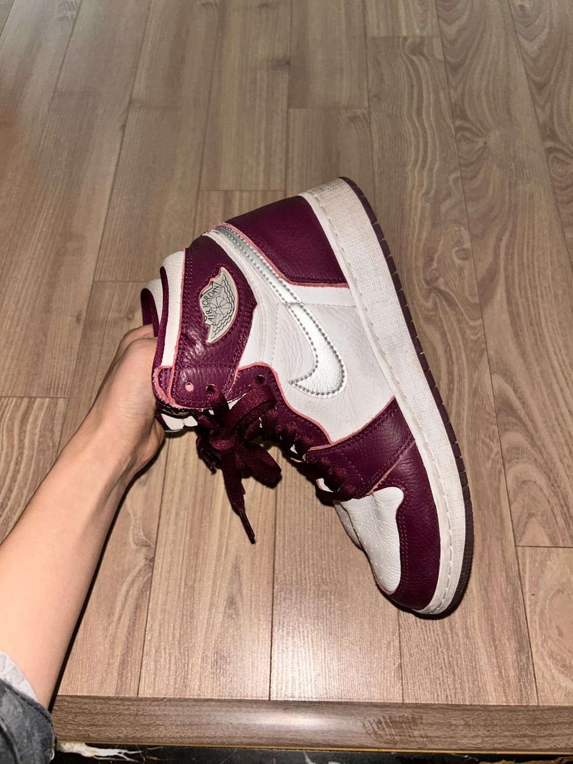 나이키 조던 버건디 하이 스니커즈 245 상품이미지3