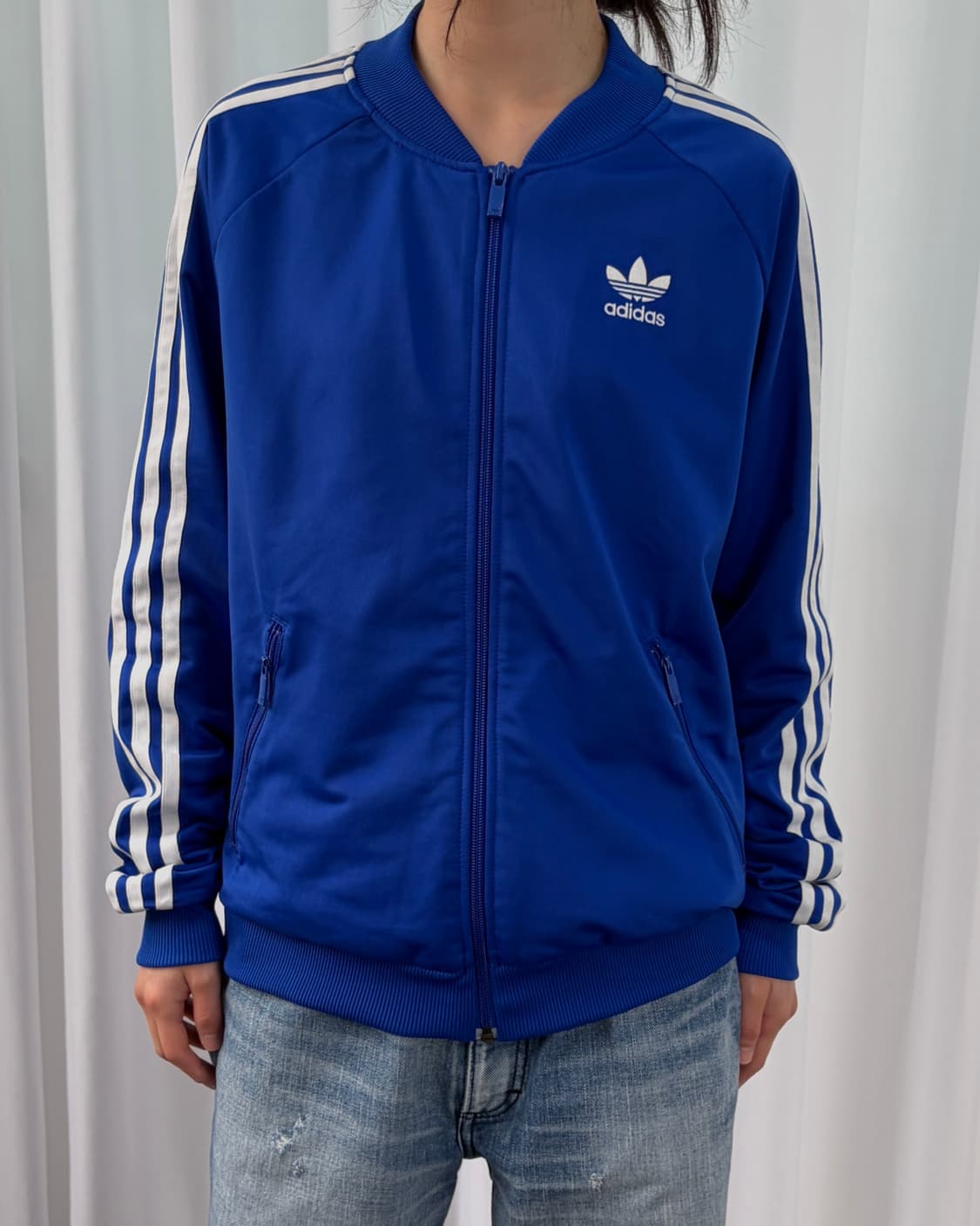 [L]아디다스 트레포일 SST 블루 트랙탑 져지 상품이미지1