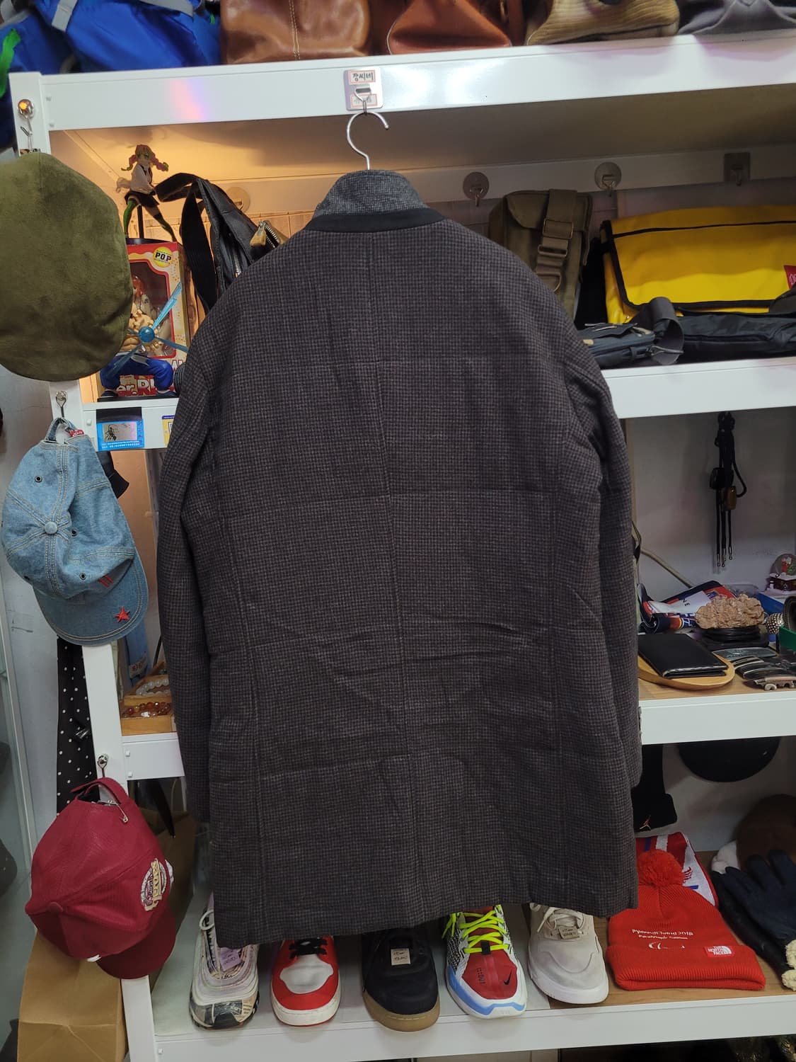 Series 시리즈 브라운 체크 패턴 모직 코트 상품이미지2