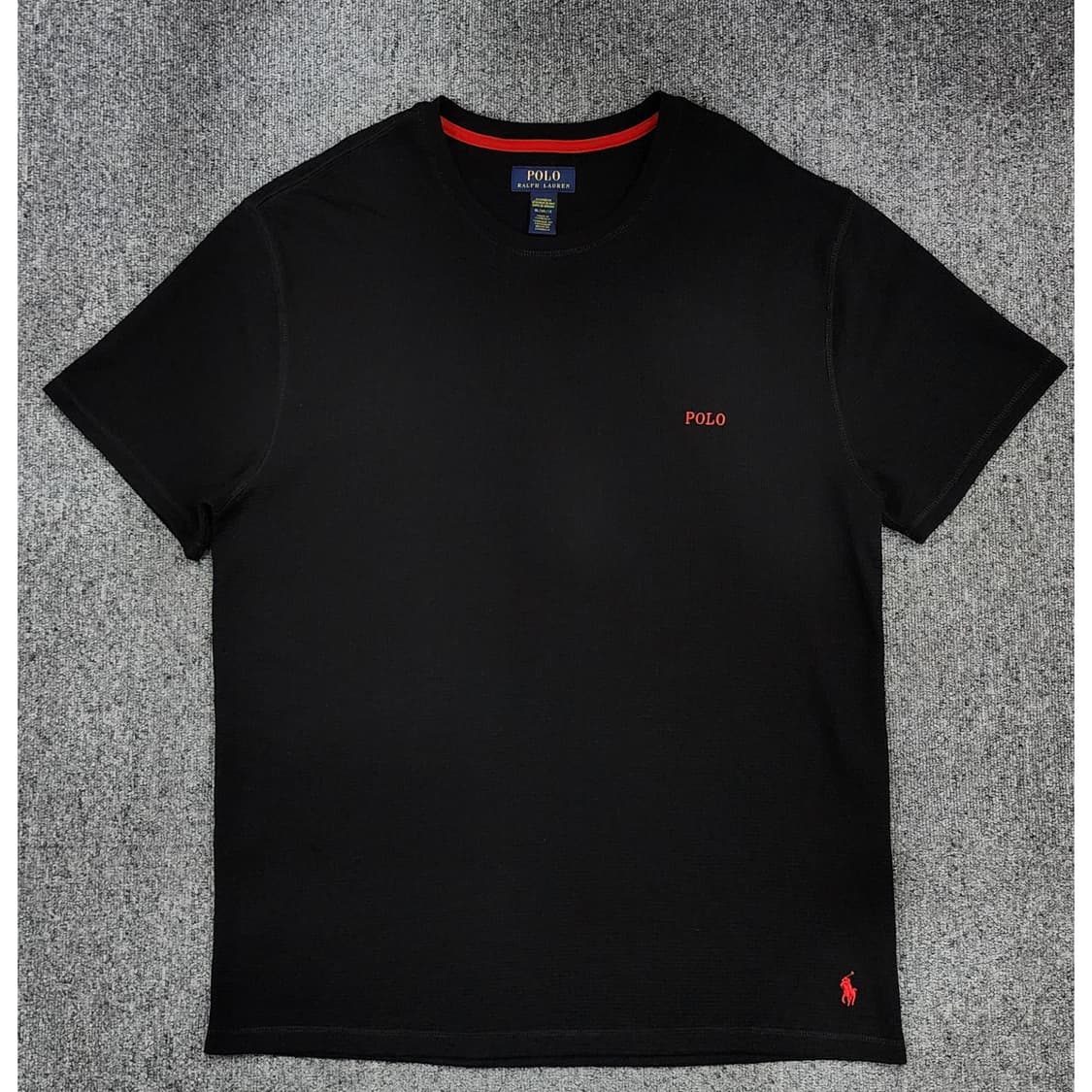 폴로 랄프로렌 와플 반팔티 블랙 XL 상품이미지1