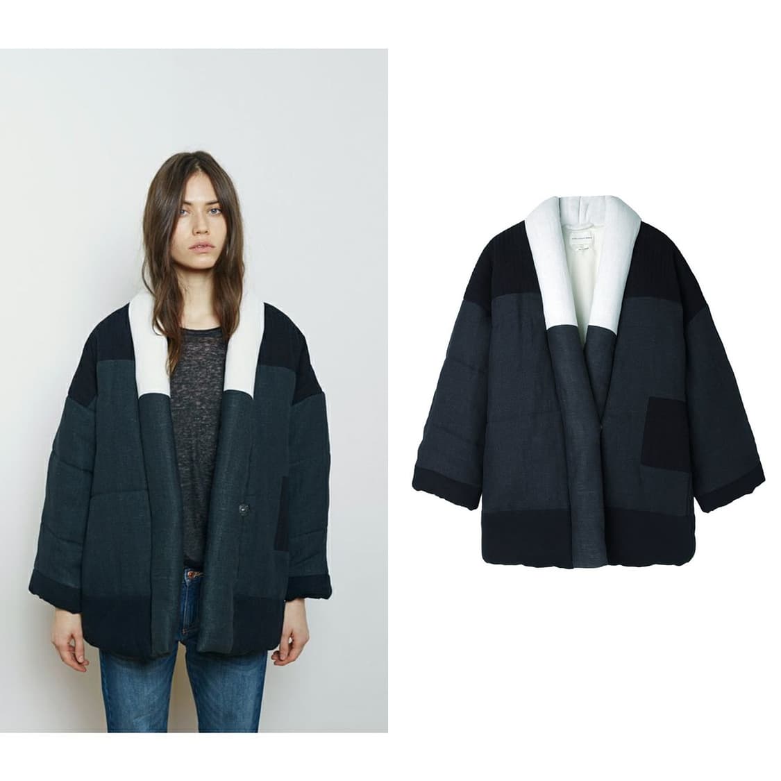 이자벨마랑 에뚜왈 누빔 패치워크 점퍼 상품이미지1