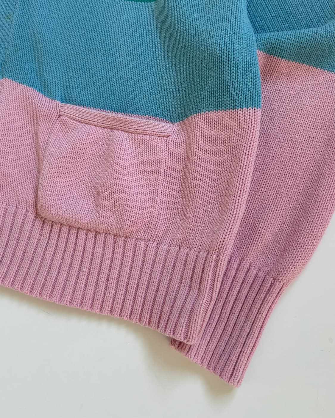 Polo 폴로 랄프로렌 00‘s 배색 단가라 코튼 브이넥 가디건 상품이미지5