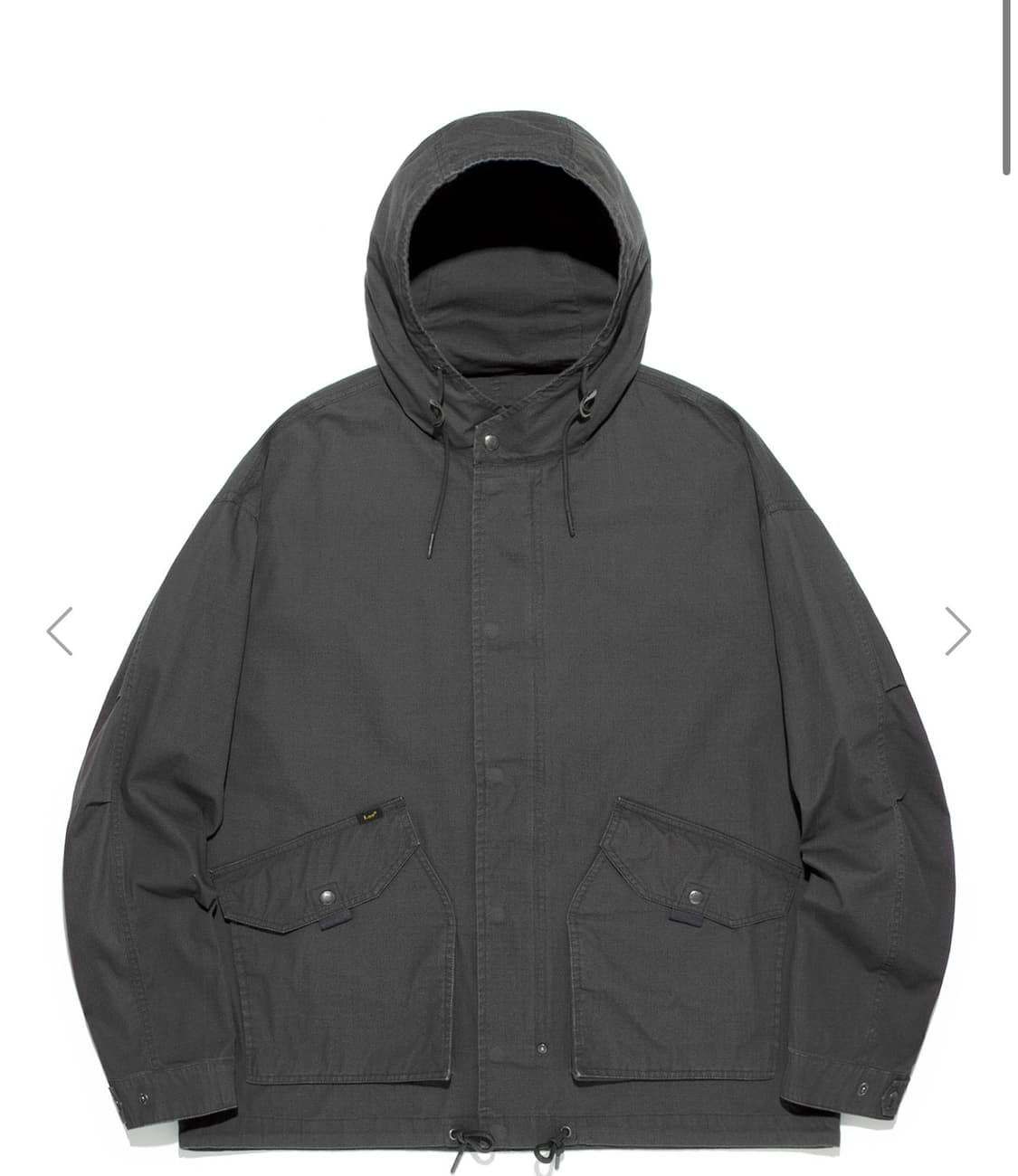 LEE 숏 피쉬 테일 후드 점퍼 차콜 XL 상품이미지1