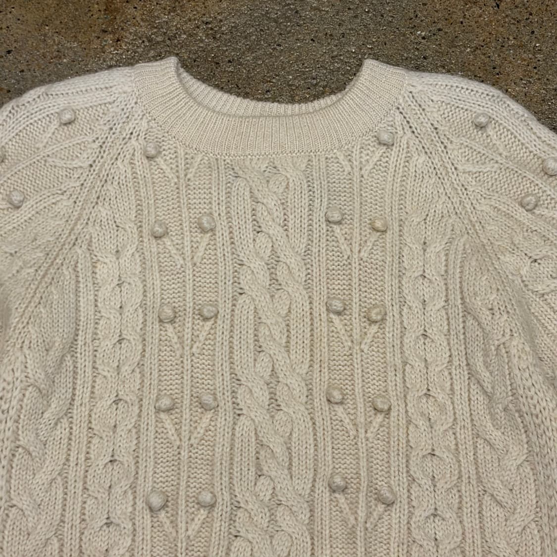 90s USA 빈티지 피셔맨 니트 방울 헤비코튼 니트  상품이미지3