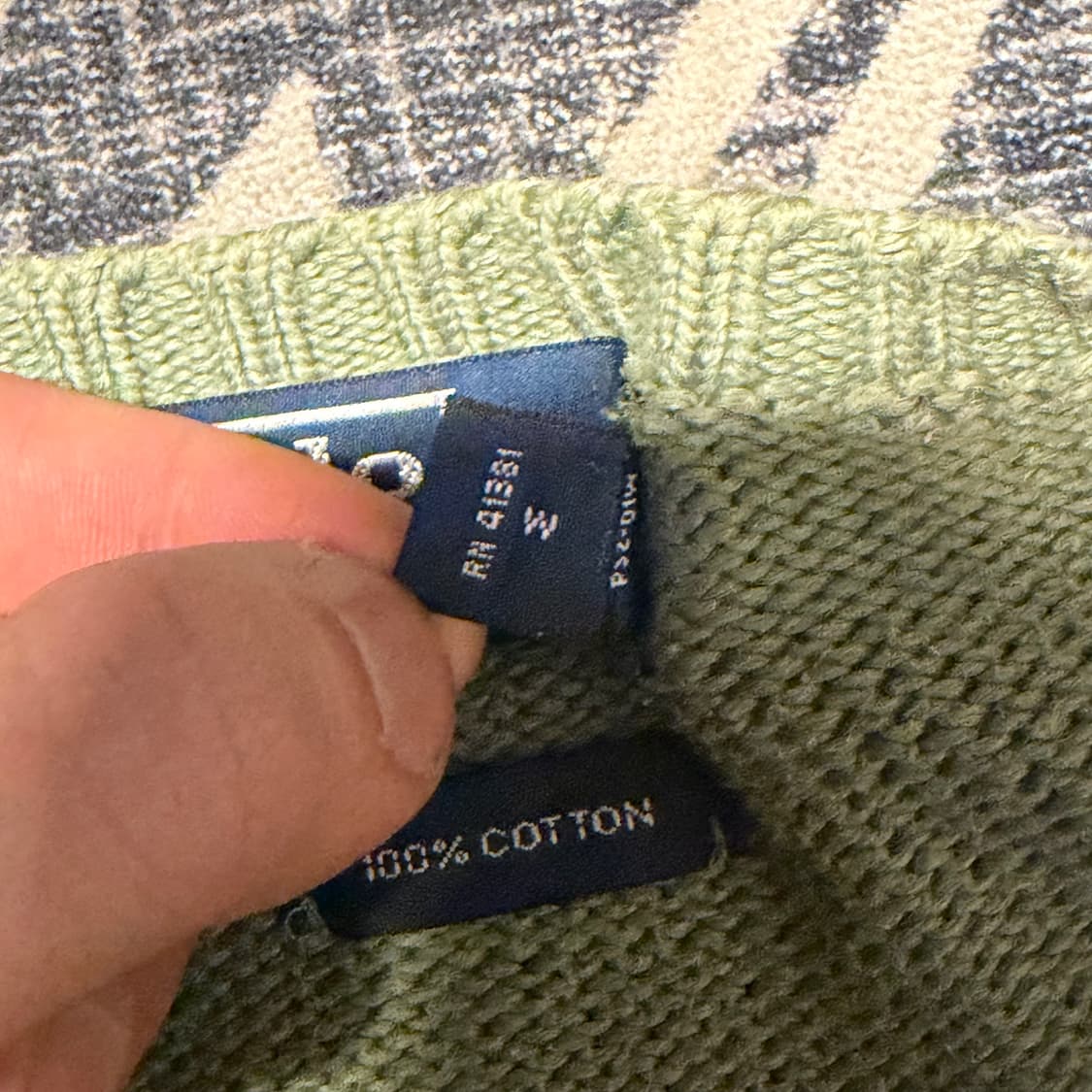 폴로 올리브 컬러 니트 상품이미지4