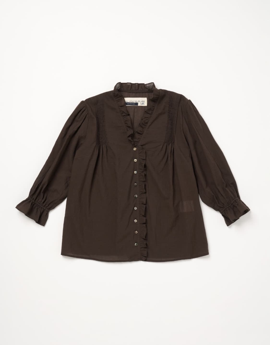 비아플레인 빅토리아 블라우스 브라운 상품이미지5