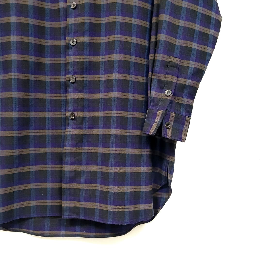 Cord 코드 플레이브 체크 롱 셔츠 상품이미지3