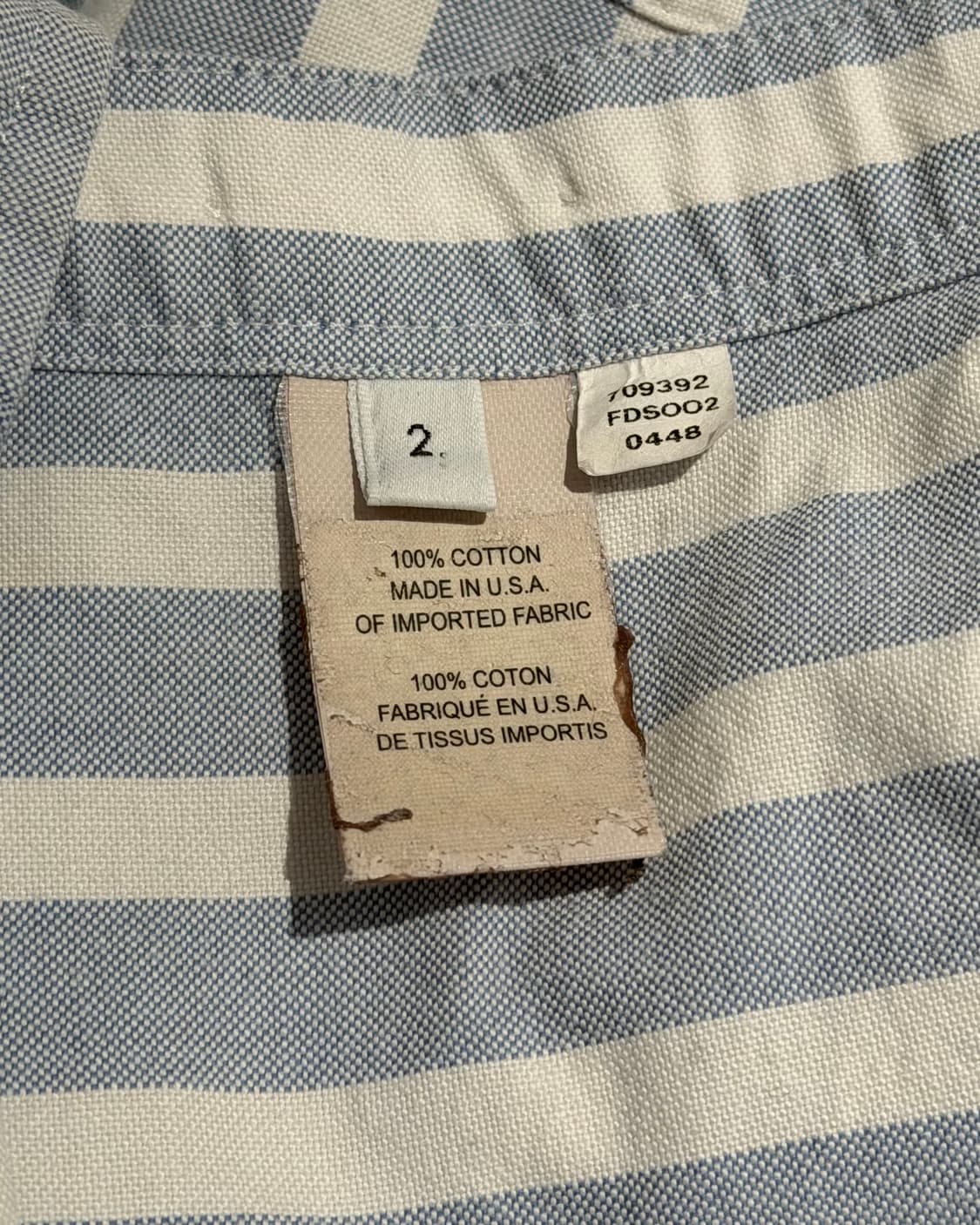 톰브라운 라이트블루 스트라이프 버튼업 포켓 셔츠 상품이미지9