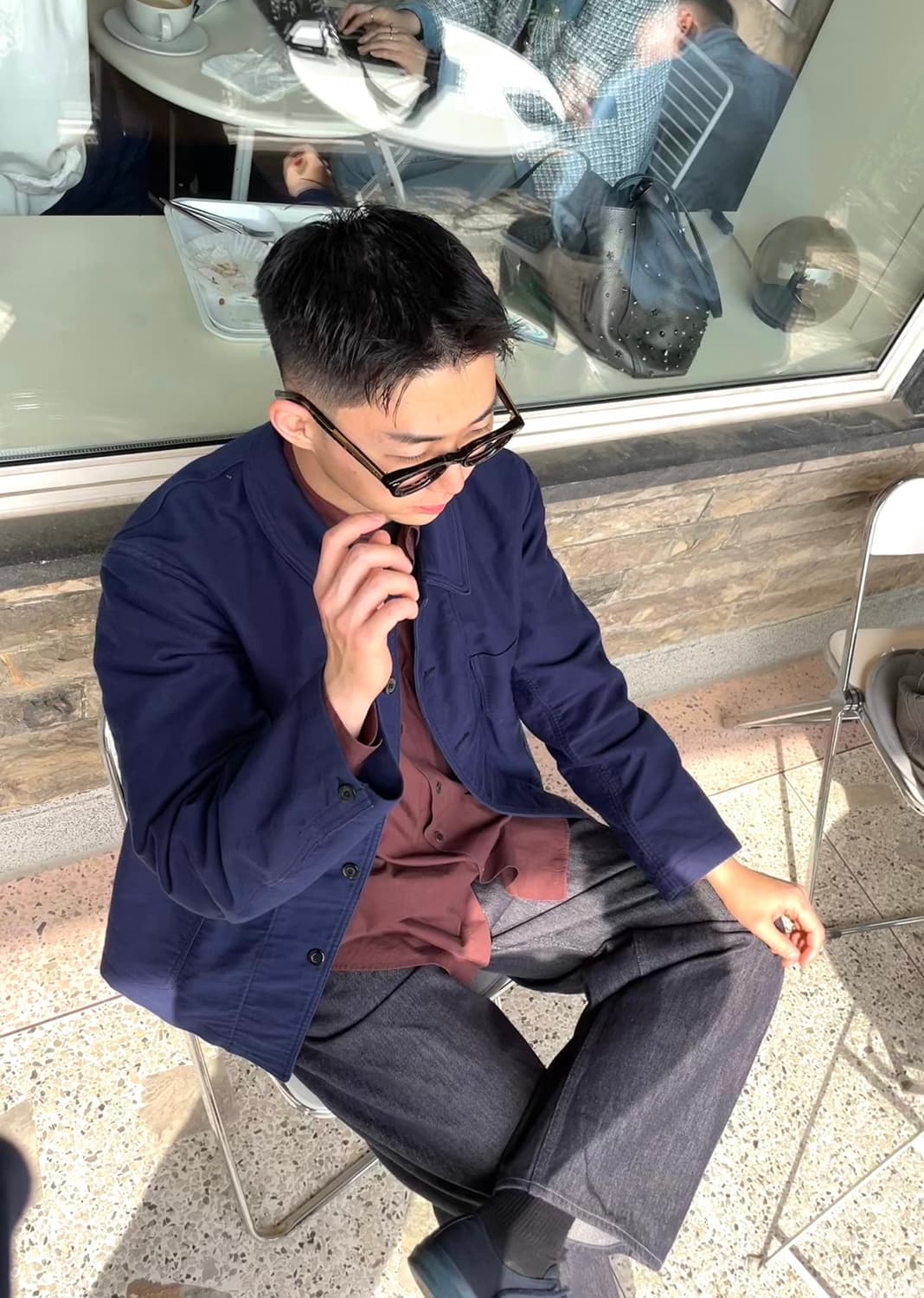 (5) 오라리 브로드 셔츠 버건디 상품이미지1