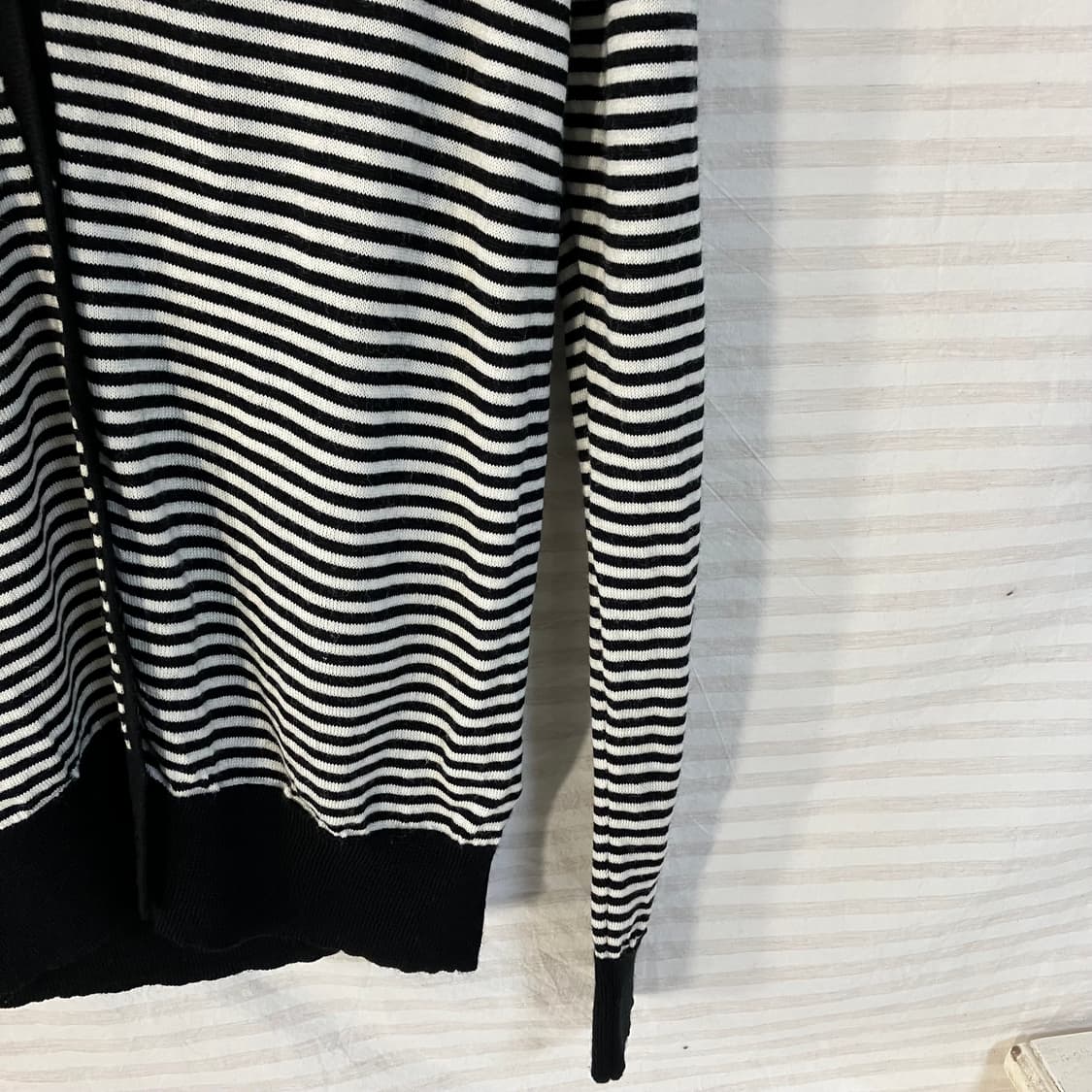 빈티지 블랙 스트라이프 가디건 1000 y2k 스트릿 갸루 펑키 일본빈티 상품이미지4