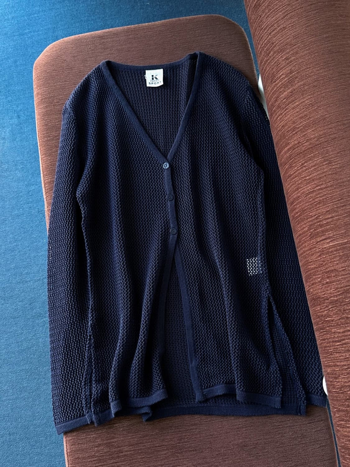 Cotton loose knitted design cardigan 상품이미지7