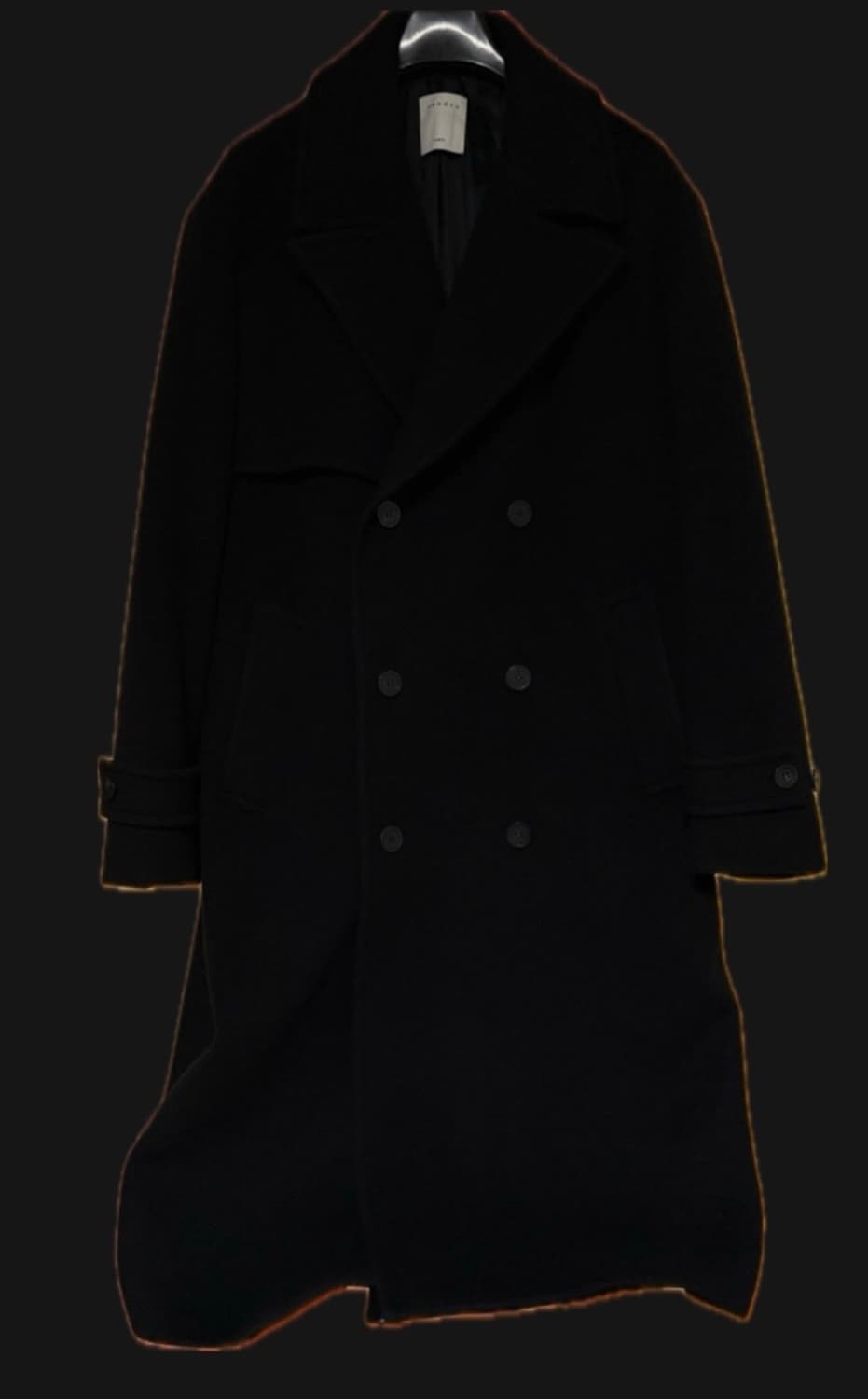 산드로옴므 블랙 더블 코트XL 상품이미지1