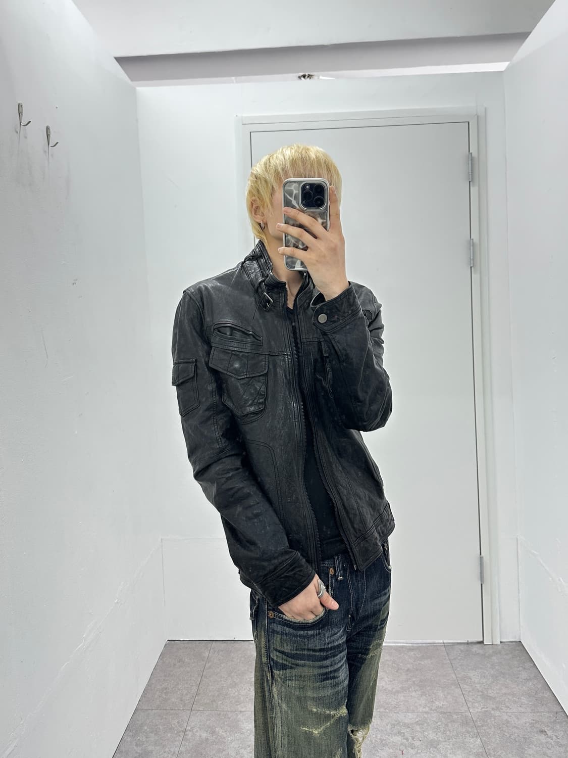 Italy Lambskin Pocket Detail Jacket 상품이미지7