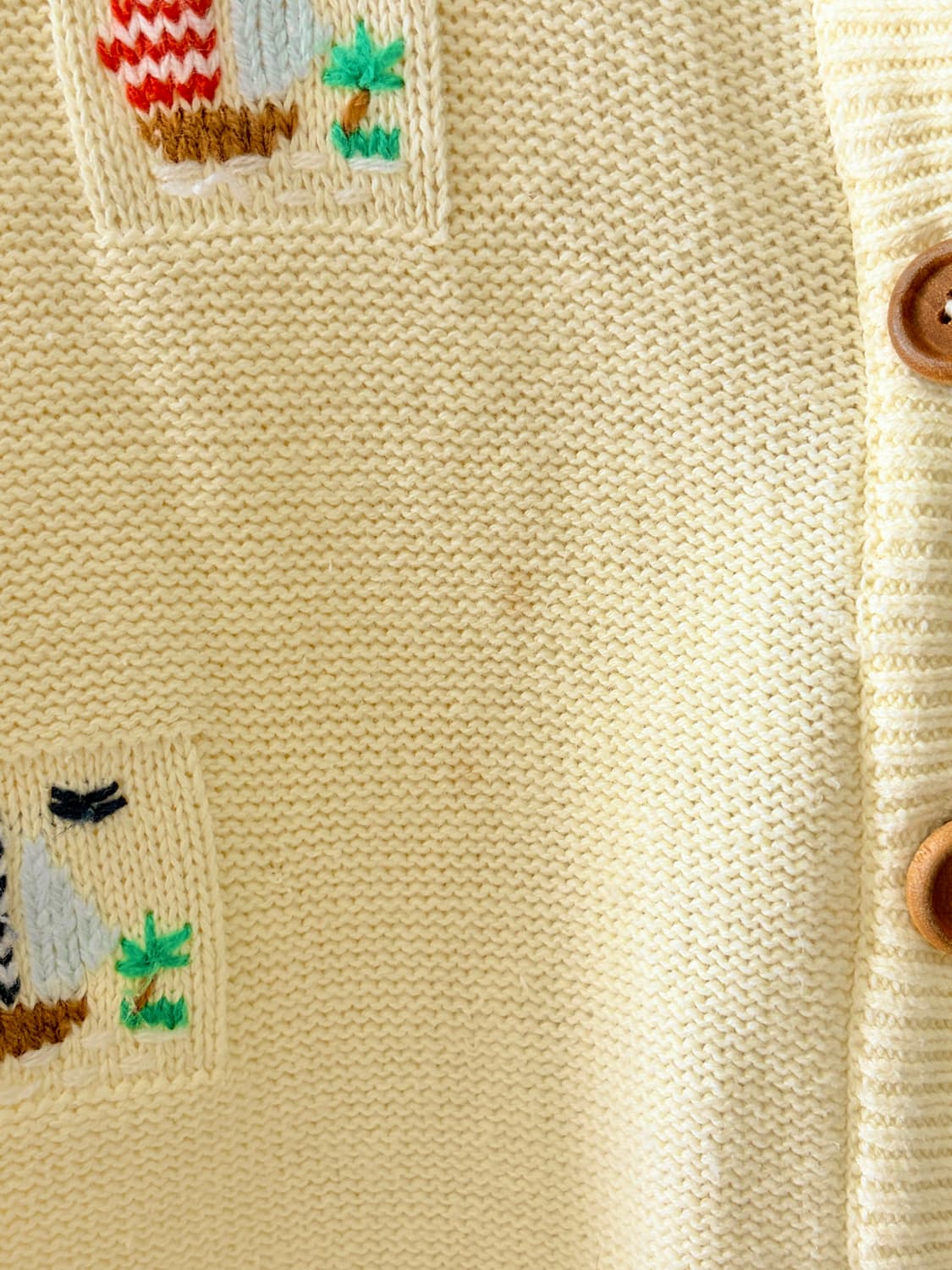 빈티지 자수 레몬 반팔 니트 상품이미지3