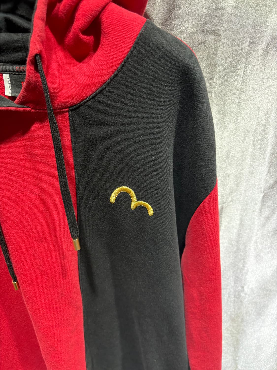 M EVISU 에비수 사선 골드로고 후드티 상품이미지5