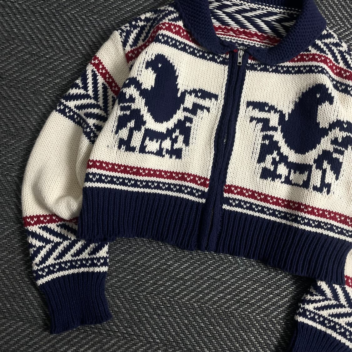 빈티지 우먼스 크롭 코위찬 자켓o 3514 상품이미지3