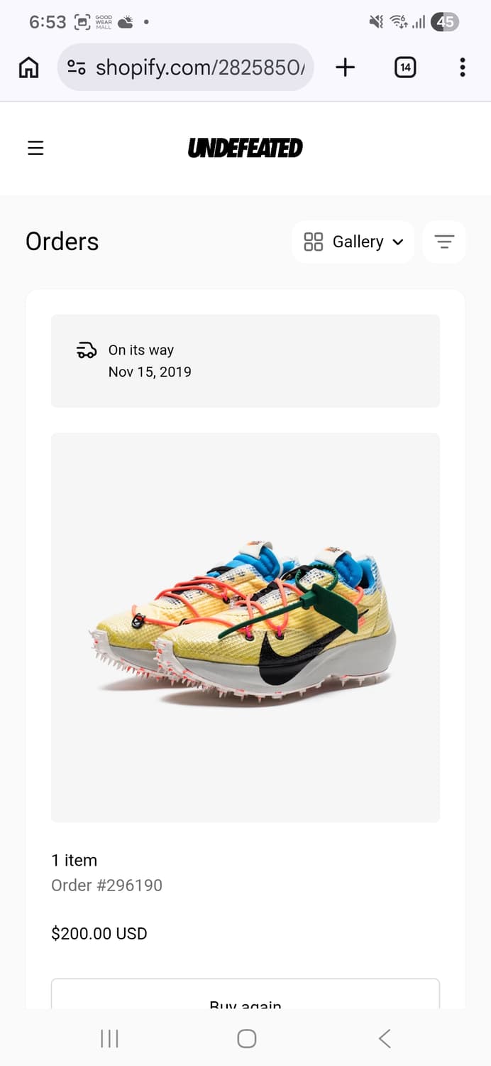 나이키 오프화이트 베이프 스트릿 255mm 상품이미지10