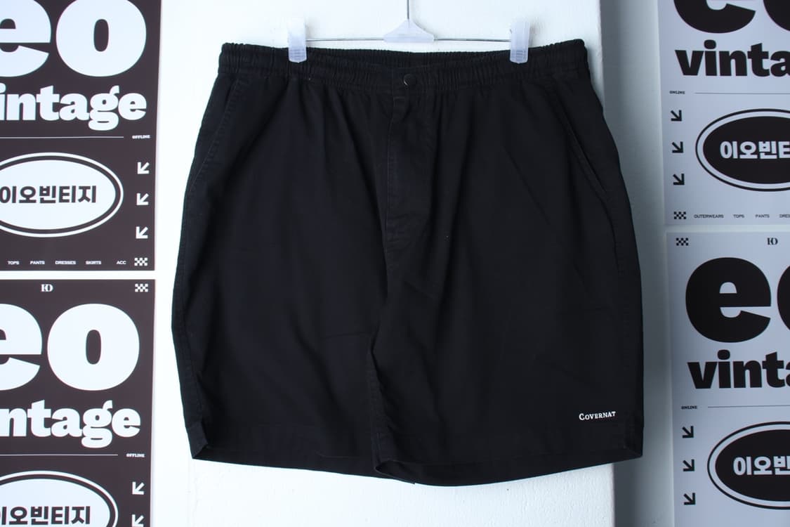 (XL) 커버낫 반바지 팬츠 밴딩 블랙 올드스쿨-P10118 상품이미지2