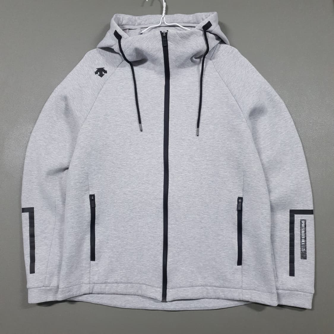 XL (105) 데상트 신형 테크니컬 베이직 후드 집업 자켓 그레이 상품이미지1