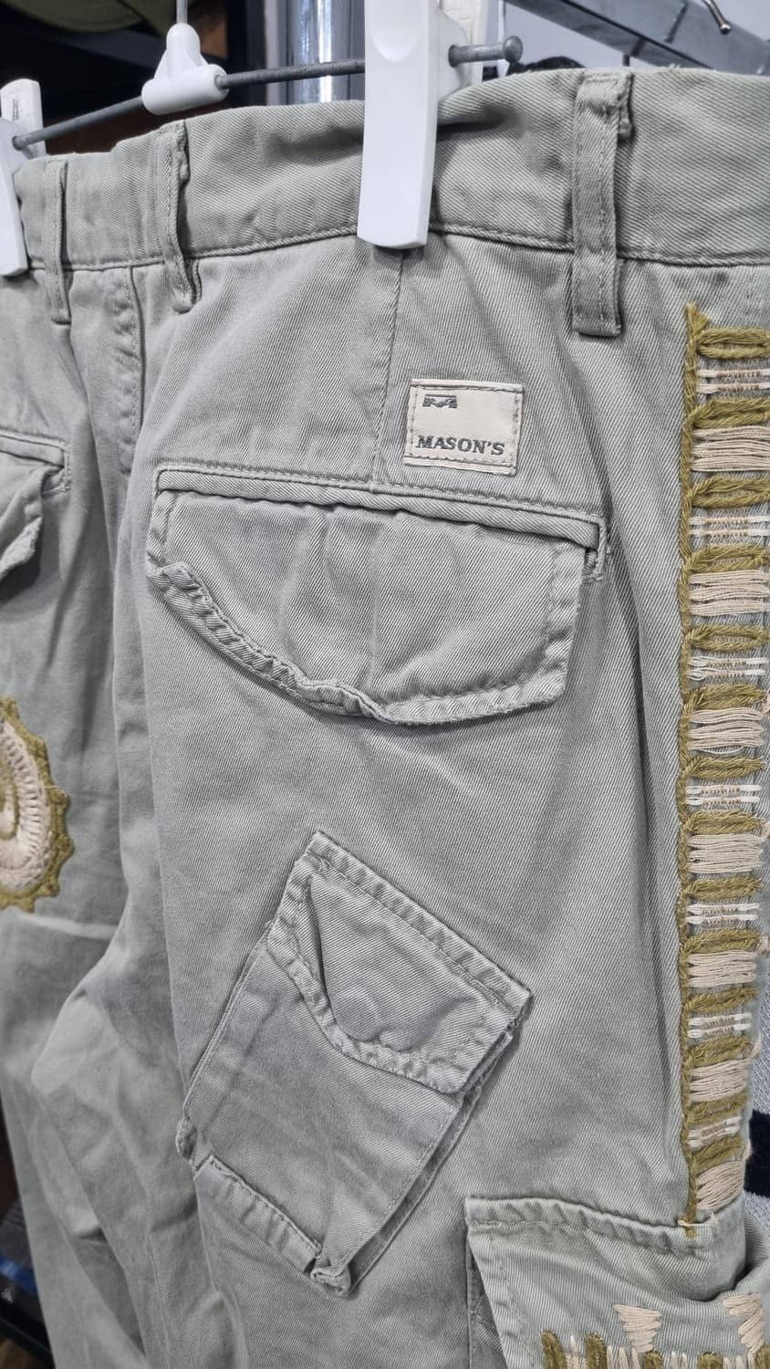(mason's) 메이슨스 자수 커스텀 베이지색 카고팬츠 32size 상품이미지3