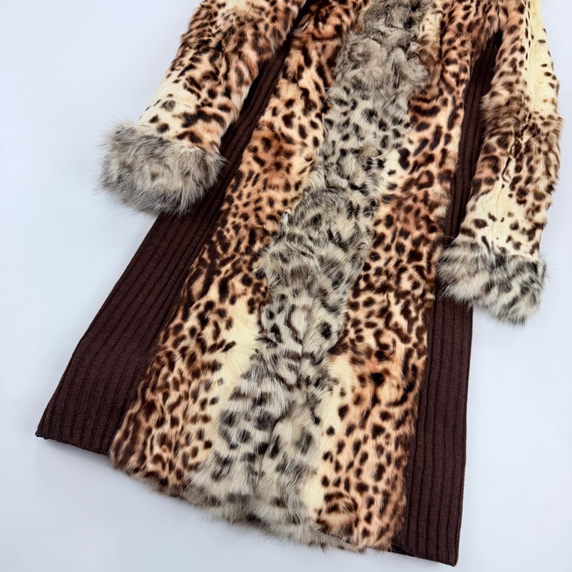 로베르토 카발리 레오파드 폭스&레빗 퍼 코트 상품이미지3