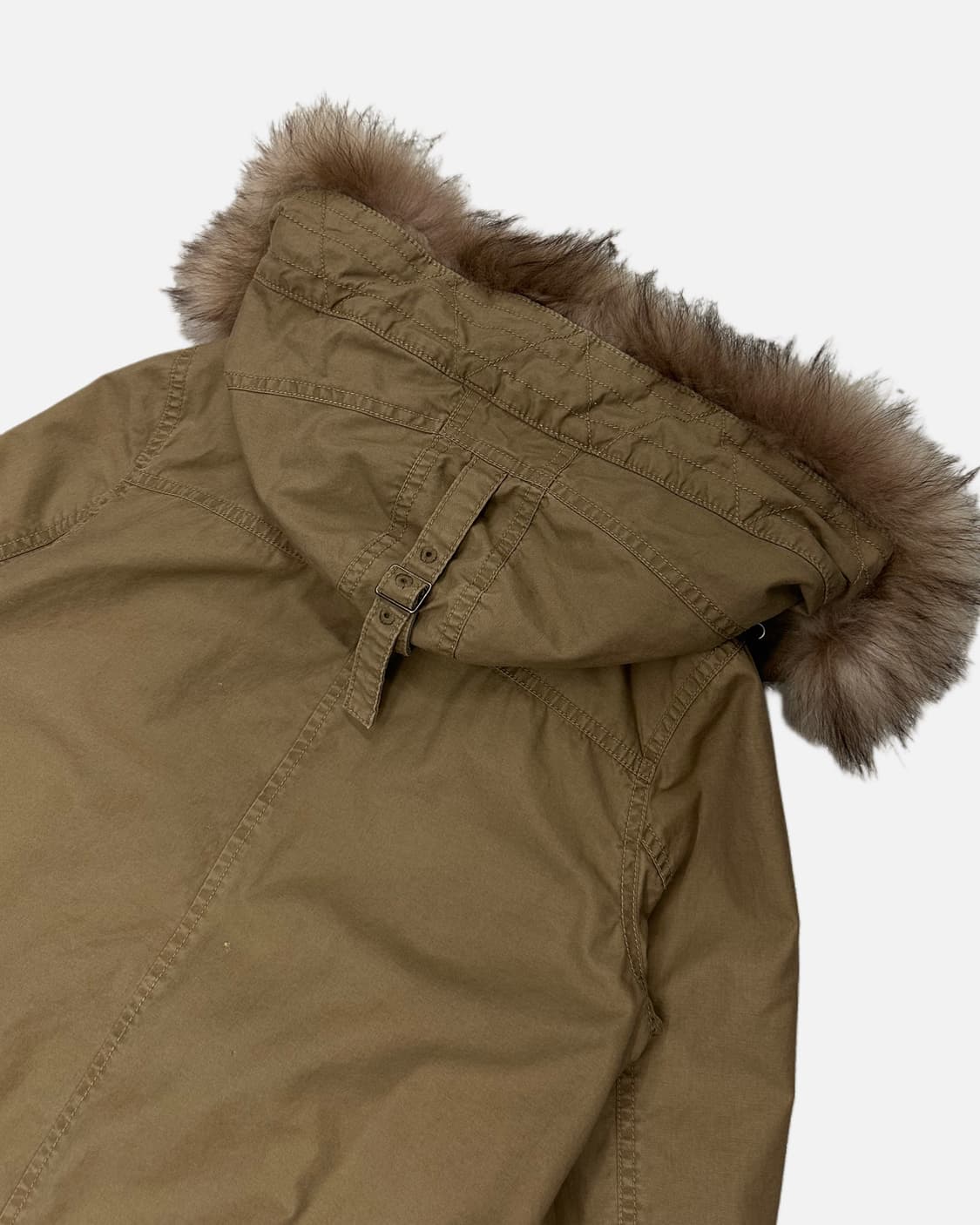 dark beige fur hood parka 상품이미지8