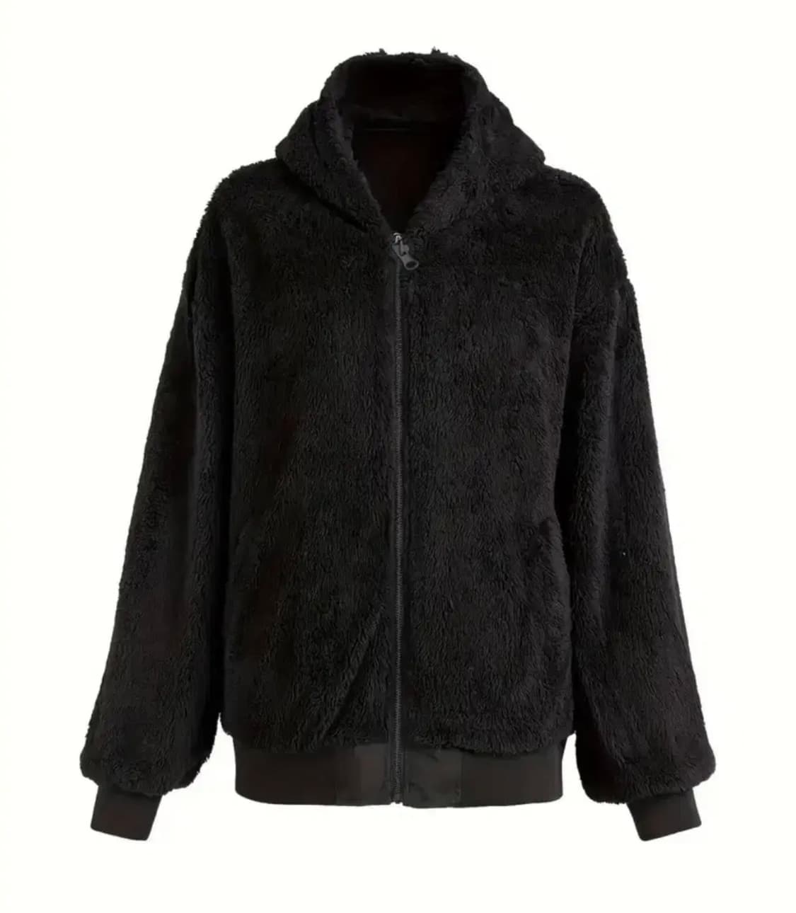 새상품> 리버서블 양털 후리스 플리스 뽀글이 퍼 후드 집업 자켓 아우터 상품이미지3