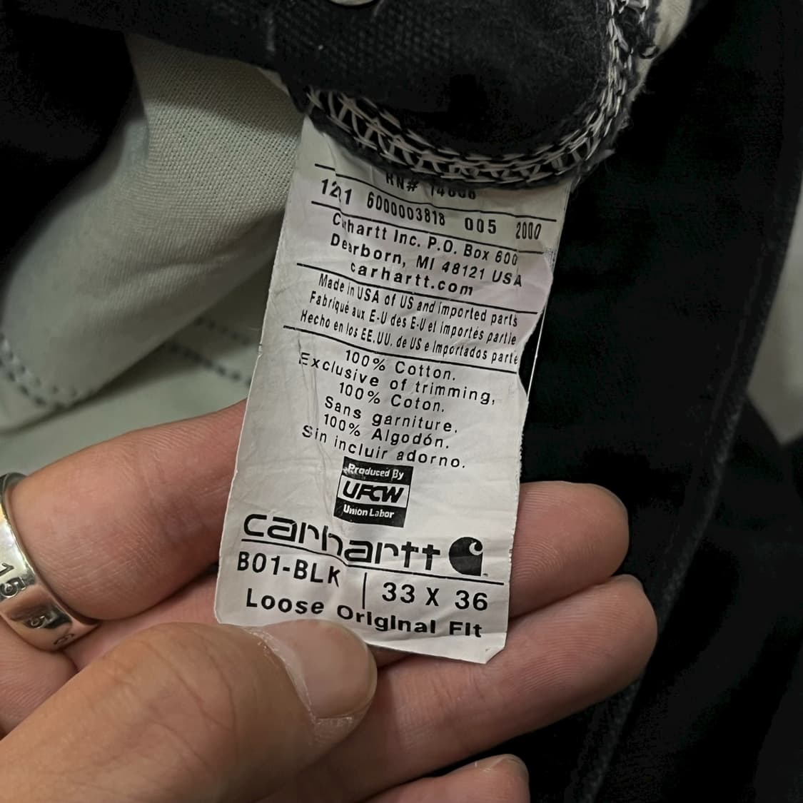  USA 칼하트 b01 더블니팬츠 y13340 상품이미지7