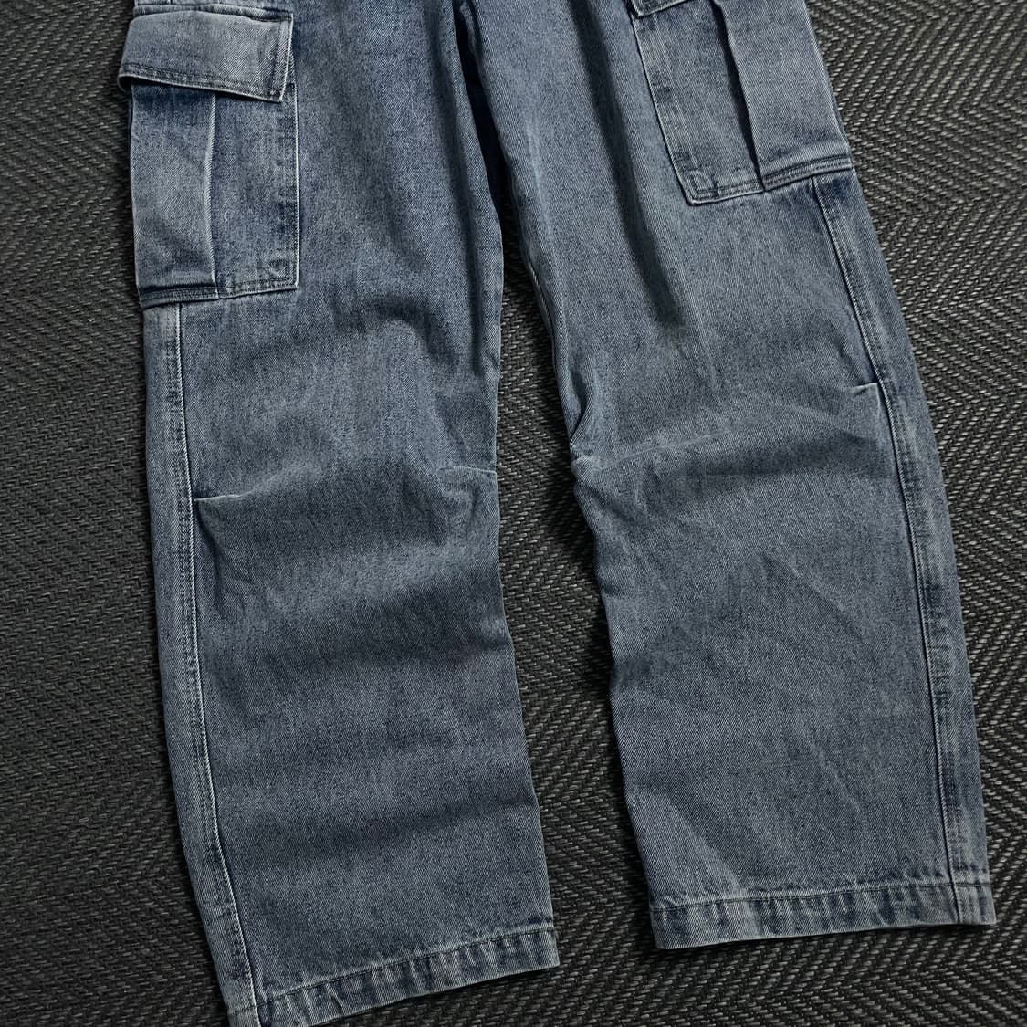 ESN 빈티지 워시드 유틸리티 데님 카고 팬츠o 4733 상품이미지2