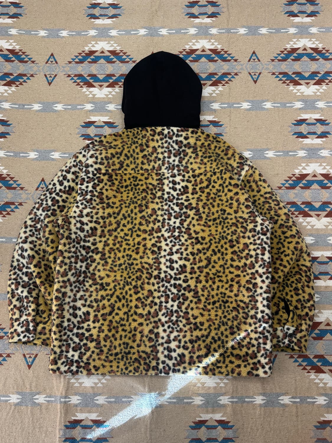 [L] 슈프림 플리스 집업 후드 셔츠 브라운 레오파드  상품이미지7