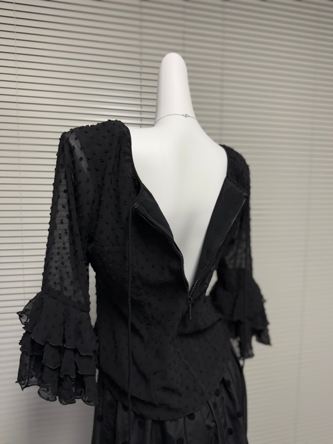 빈티지 도트 메쉬 탑 상품이미지2